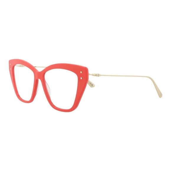 Dior Womens Cat Eye Red Gold Transparent Fashion Designer Eyewear - Picture 2 of 4